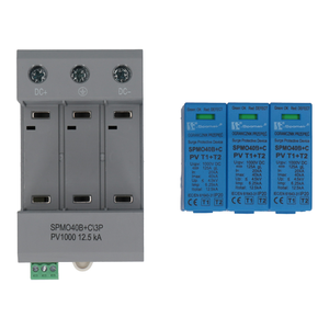Warystorowy ogranicznik przepięć do instalacji fotowoltaicznych PV 3P, 1000V DC, 12.5kA,  typ 1+2 (klasa B+C)  - Снимка на изделието